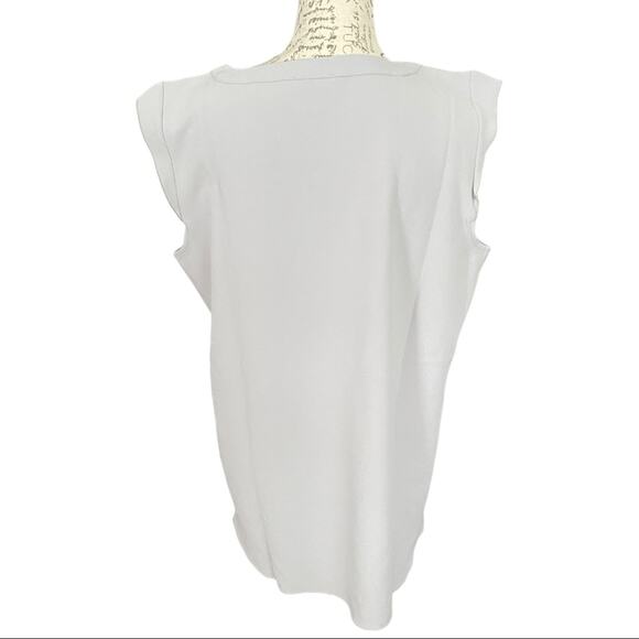 Daily Ritual Gray Short Cap Sleeve Blouse Size 16 - Picture 3 of 5